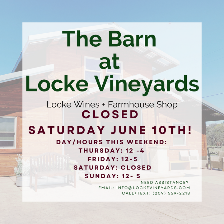 Closed Saturday June 10th