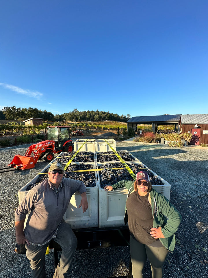 Kevin Locke, Owner Kirsten Locke, Director of Operations with the last load of 2023 Harvest