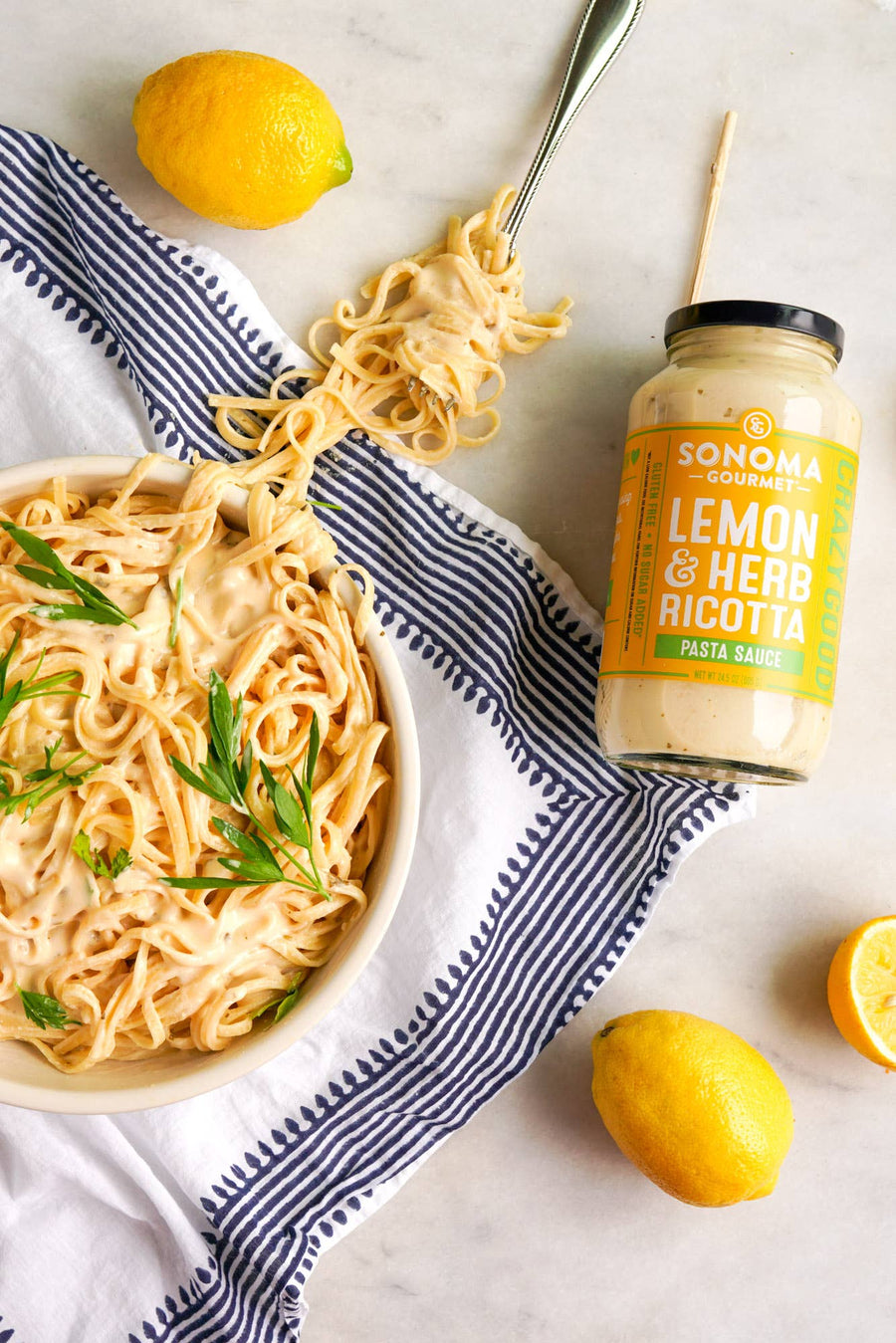 Lemon & Herb Ricotta Pasta Sauce