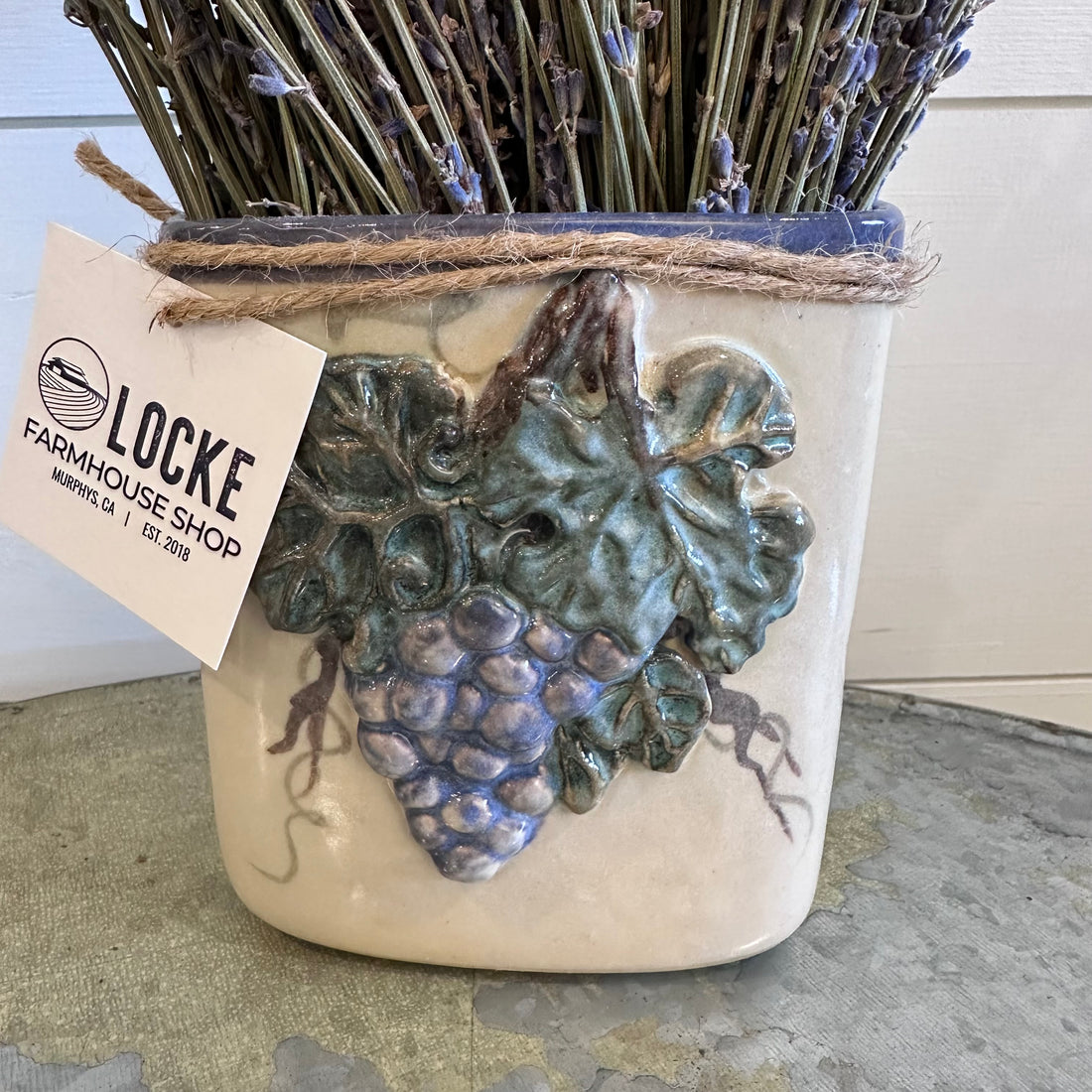 Grape Clay Petite Vase with Grosso Lavender