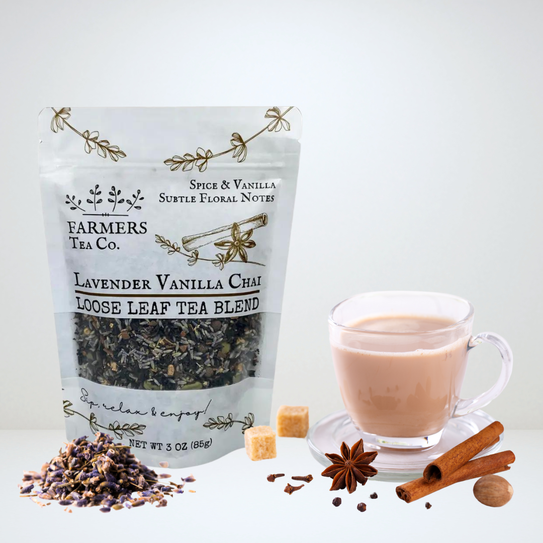 FARMERS Tea Co. Lavender Vanilla Chai Tea, Loose Leaf Tea Blend