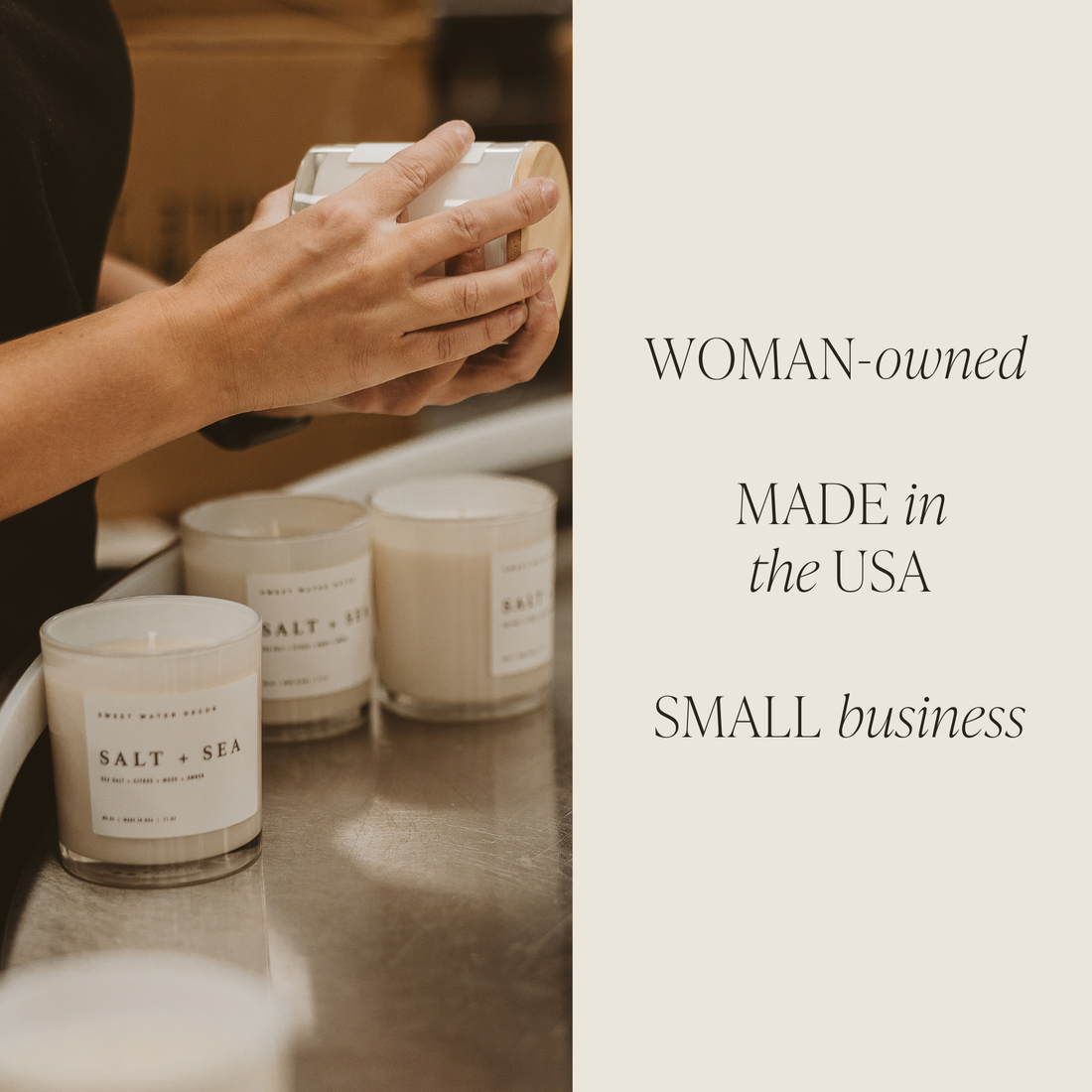 Salt and Sea 11 oz Soy Candle - Home Decor & Gifts