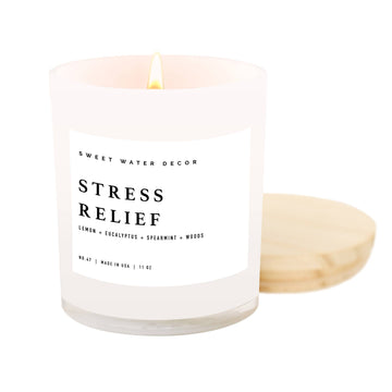 Stress Relief 11 oz Soy Candle - Home Decor & Gifts