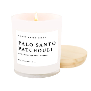 Palo Santo Patchouli 11 oz Soy Candle - Home Decor & Gifts